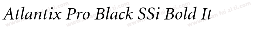 Atlantix Pro Black SSi Bold Italic字体转换